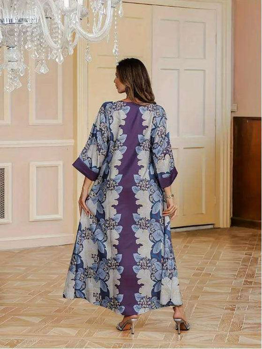 Elegant Violet Floral Print Abaya 4 elegant-violet-floral-print-abaya-7424972