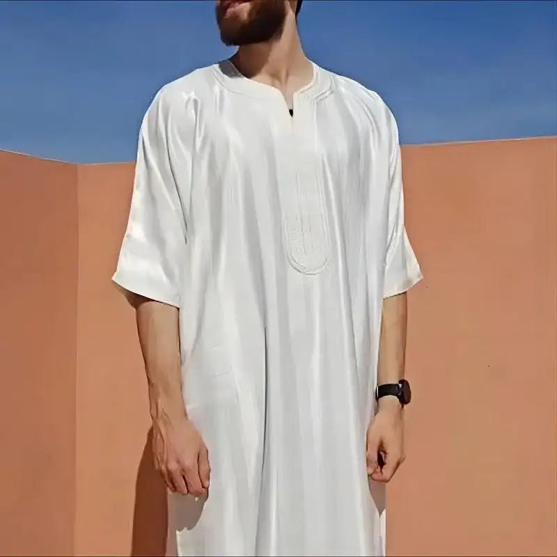 ElzEy Men's Long Sleeve Muslim Abaya Lslamic Dress Middle Eastern Saudi Clothing Moroccan Man Thobe Jubba Kandora Djellaba - Fabaya UK ElzEy Men's Long Sleeve Muslim Abaya Lslamic Dress Middle Eastern Saudi Clothing Moroccan Man Thobe Jubba Kandora Djellaba S85034d2e79a24b2fa226ed6cd3e14d2dS