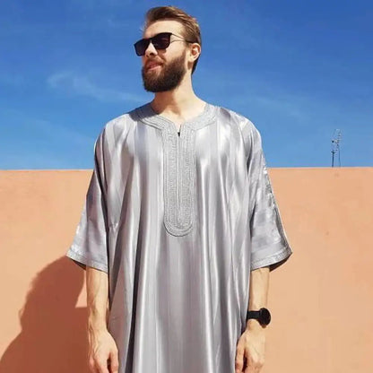 ElzEy Men's Long Sleeve Muslim Abaya Lslamic Dress Middle Eastern Saudi Clothing Moroccan Man Thobe Jubba Kandora Djellaba - Fabaya UK ElzEy Men's Long Sleeve Muslim Abaya Lslamic Dress Middle Eastern Saudi Clothing Moroccan Man Thobe Jubba Kandora Djellaba A12a046d2513b492e86c8a0556f1b18d4o