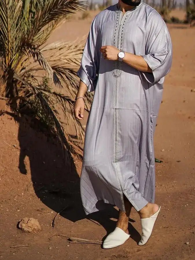 ElzEy Men's Long Sleeve Muslim Abaya Lslamic Dress Middle Eastern Saudi Clothing Moroccan Man Thobe Jubba Kandora Djellaba - Fabaya UK ElzEy Men's Long Sleeve Muslim Abaya Lslamic Dress Middle Eastern Saudi Clothing Moroccan Man Thobe Jubba Kandora Djellaba Sb747fdf8b3d4437cae569895e544bedfl