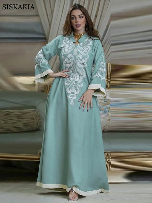 Embroidered Long Sleeve Abaya Dress embroidered-long-sleeve-abaya-dress-4397400