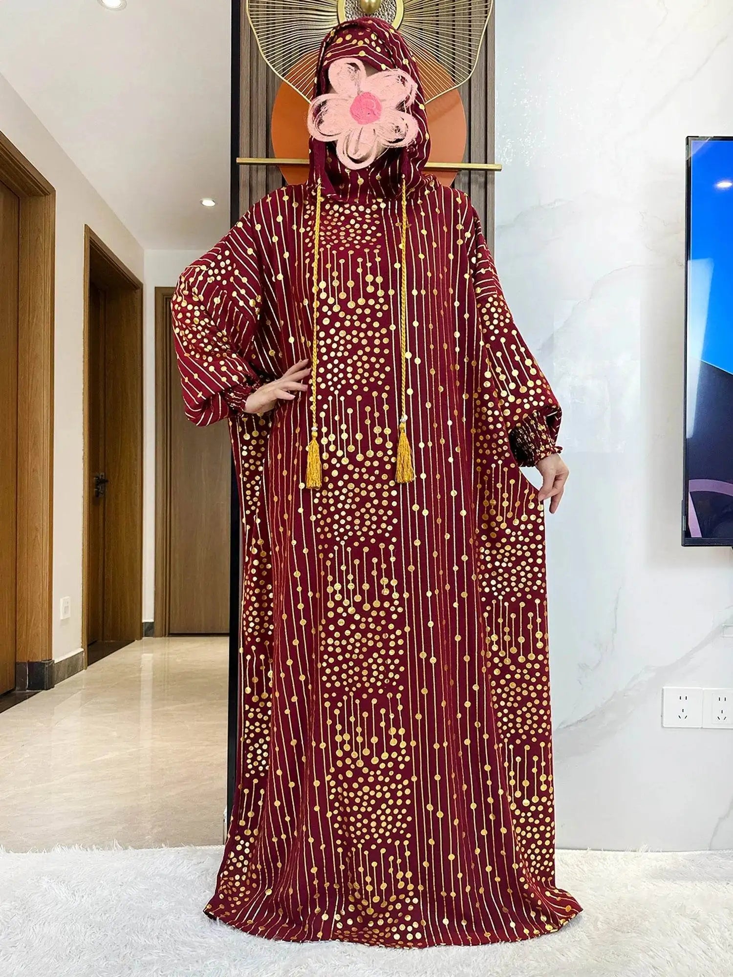 Gold Dust Embroidered Cotton Abaya Dress gold-dust-embroidered-cotton-abaya-dress-3063896