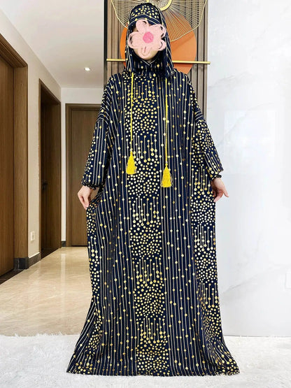 Gold Dust Embroidered Cotton Abaya Dress gold-dust-embroidered-cotton-abaya-dress-1617215