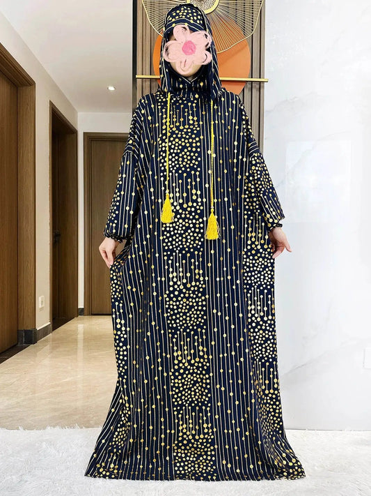 Gold Dust Embroidered Cotton Abaya Dress gold-dust-embroidered-cotton-abaya-dress-1617215