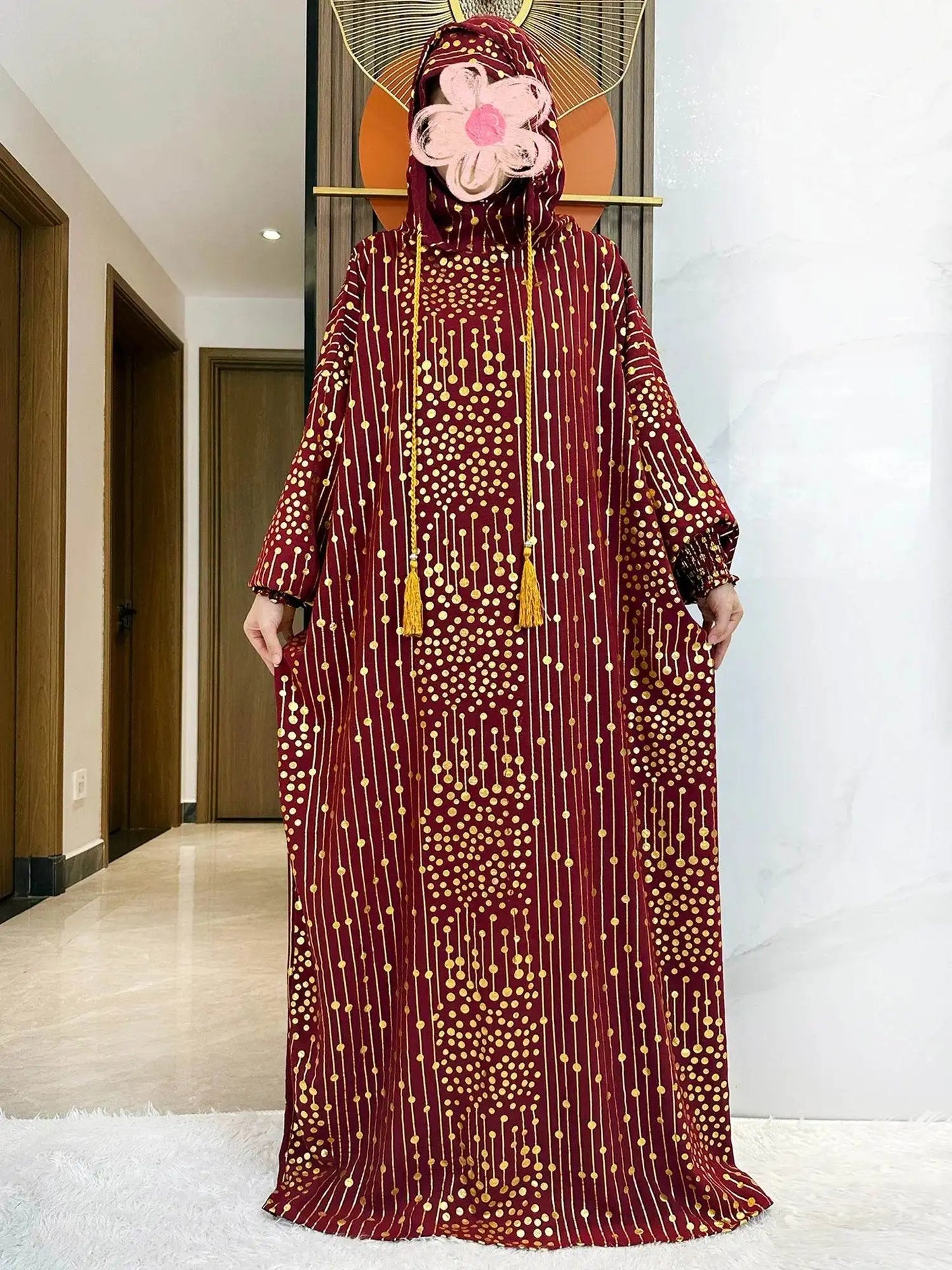 Gold Dust Embroidered Cotton Abaya Dress gold-dust-embroidered-cotton-abaya-dress-4607187