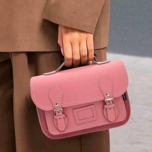 Leather Midi Satchel - Pastel Pink Midi Satchel leather-midi-satchel-pastel-pink-3456487