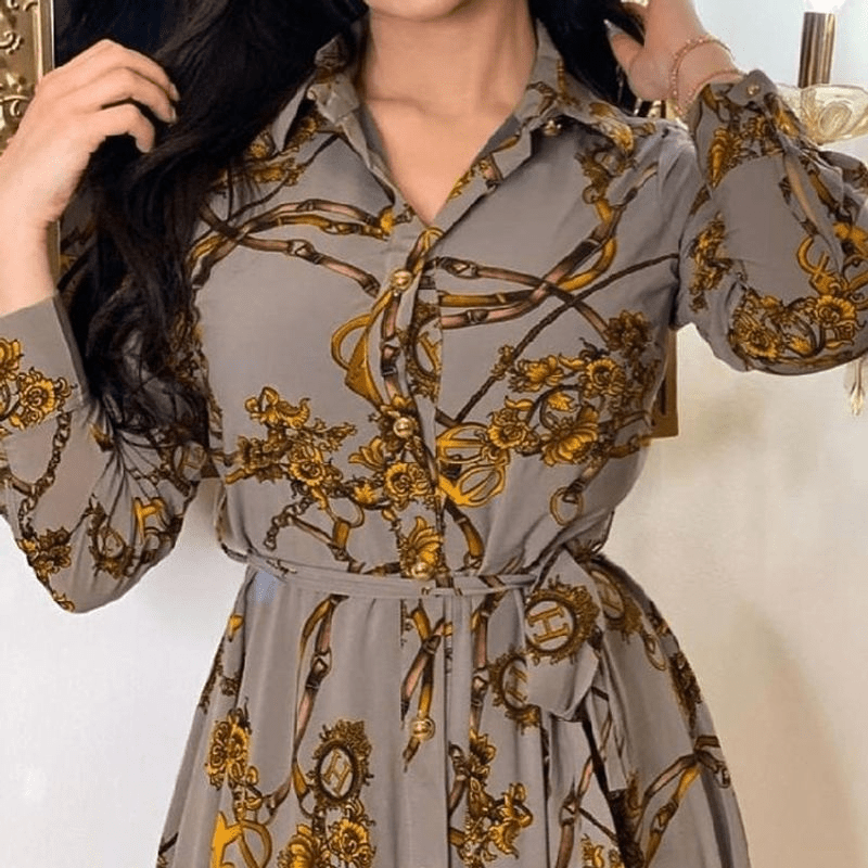 Middle Eastern ethnic elegant dress retro printed robe - Fabaya UK Women's fashion MUSILIN Middle Eastern ethnic elegant dress retro printed robe 1924661227499114496