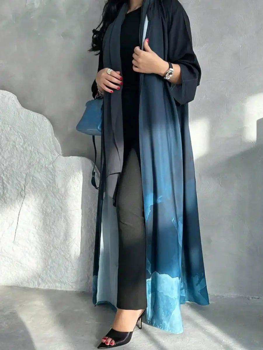Middle Eastern Loose Tie Dye Abaya Muslim Full Sleeve Open Front Abayas Elegant Turkey Kaftan Arabian Maxi Dresses Women Jilbabs - Fabaya UK Middle Eastern Loose Tie Dye Abaya Muslim Full Sleeve Open Front Abayas Elegant Turkey Kaftan Arabian Maxi Dresses Women Jilbabs S032dff2b71814175a0c731b8b4c97e45W