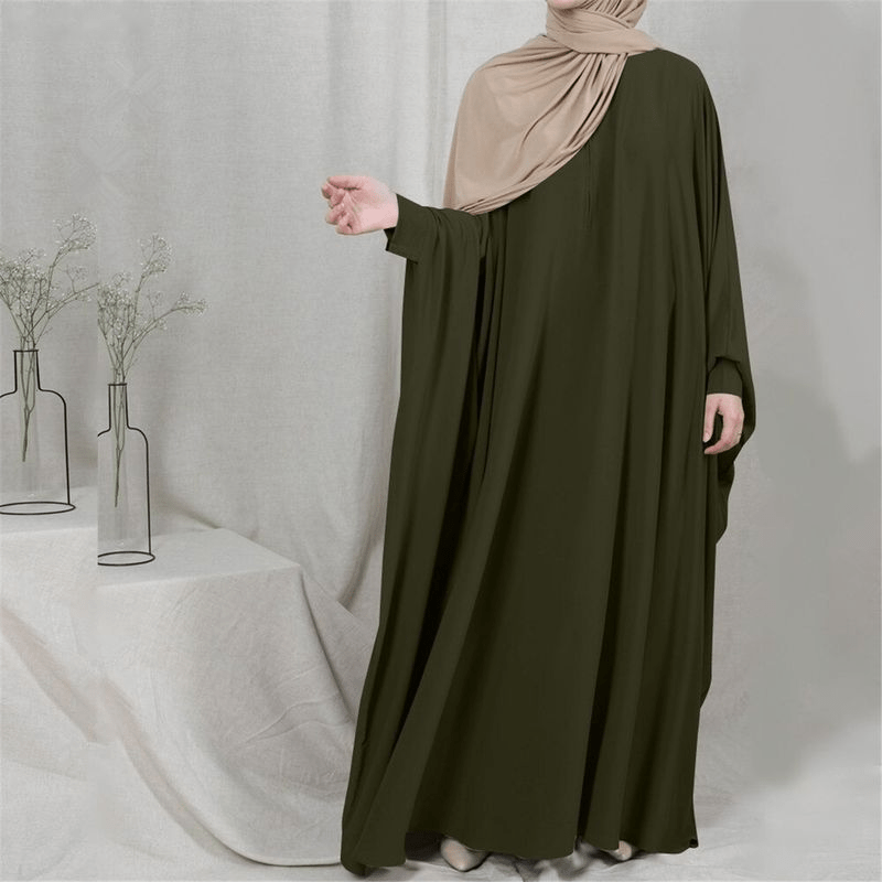 Middle Eastern Muslim women's Islamic dress robe loose bat sleeve dress - Fabaya UK Middle Eastern Muslim women's Islamic dress robe loose bat sleeve dress 1924668153351983104