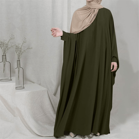 Middle Eastern Muslim women's Islamic dress robe loose bat sleeve dress - Fabaya UK Middle Eastern Muslim women's Islamic dress robe loose bat sleeve dress 1924668153351983104