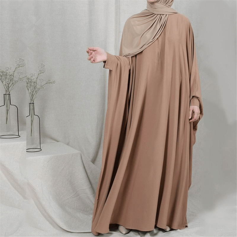 Middle Eastern Muslim women's Islamic dress robe loose bat sleeve dress - Fabaya UK Middle Eastern Muslim women's Islamic dress robe loose bat sleeve dress 1924668153729470464
