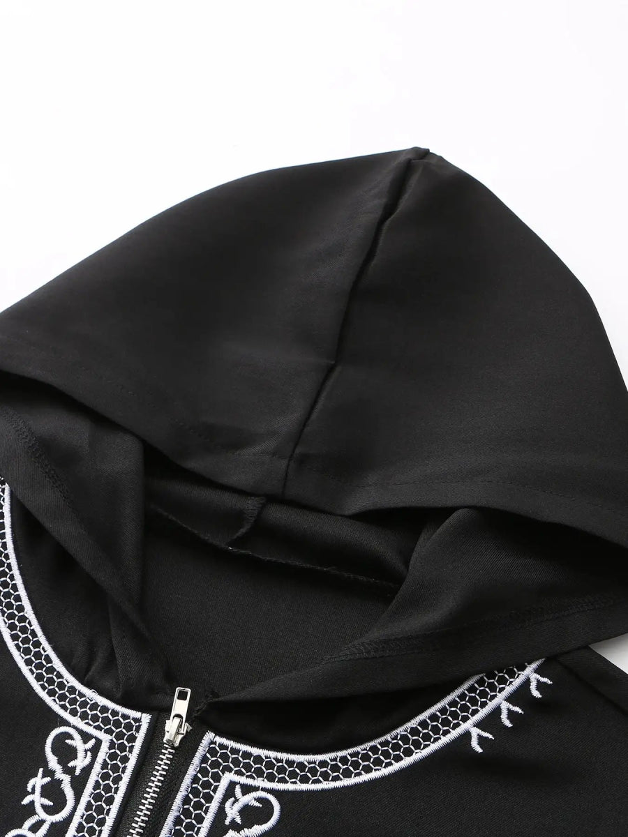 Moroccan hooded robe Luxury men's embroidered long sleeve side pocket Muslim garment Abaya Middle East Juba Thobe robe - Fabaya UK Moroccan hooded robe Luxury men's embroidered long sleeve side pocket Muslim garment Abaya Middle East Juba Thobe robe S8e789371526e44ea81b7f9f9f31fdee52