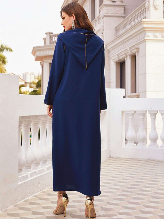 Navy Diamond Hooded Robe Abaya 0 navy-diamond-hooded-robe-abaya-7146180