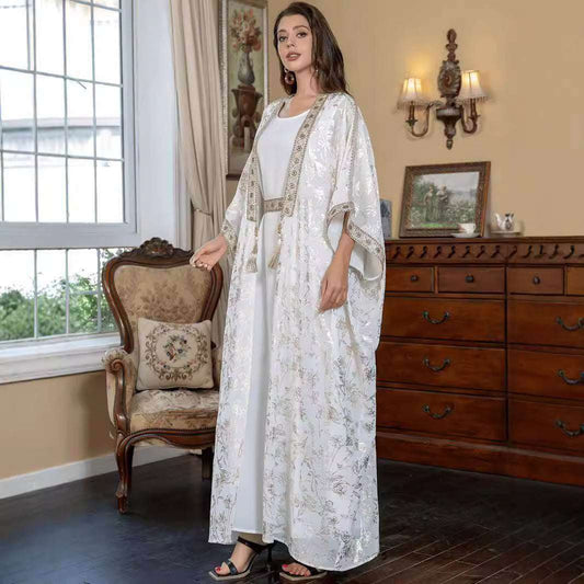One-piece Bronzing Robe Abaya - Fabaya UK abaya one piece