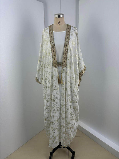 One-piece Bronzing Robe Abaya - Fabaya UK abaya one piece