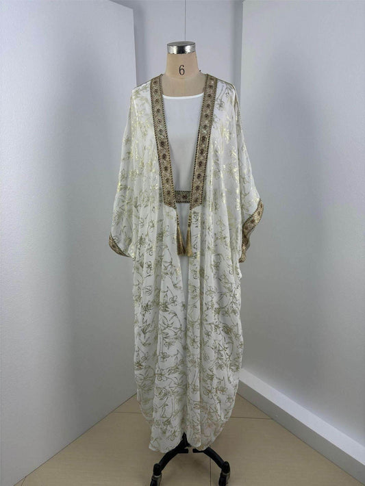 One-piece Bronzing Robe Abaya - Fabaya UK abaya one piece