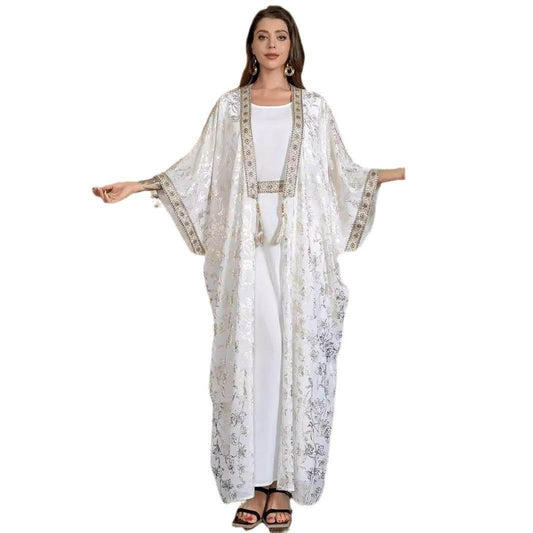 One-piece Bronzing Robe Abaya - Fabaya UK abaya one piece