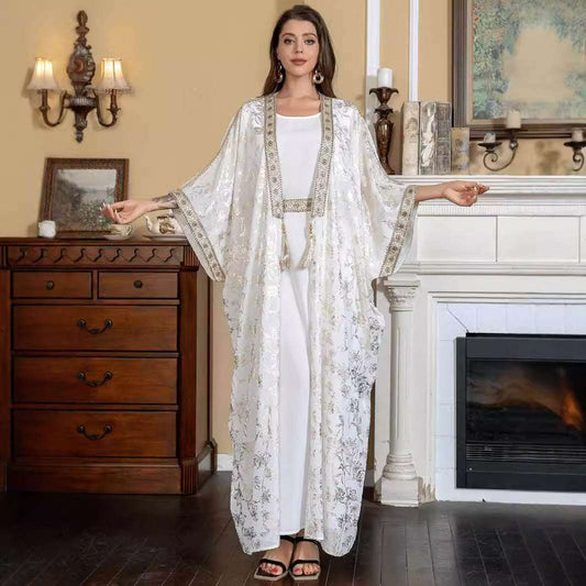 One-piece Bronzing Robe Abaya - Fabaya UK abaya one piece