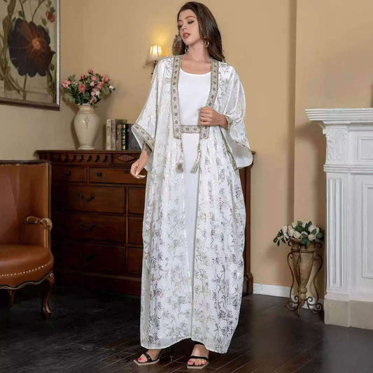 One-piece Bronzing Robe Abaya - Fabaya UK abaya one piece