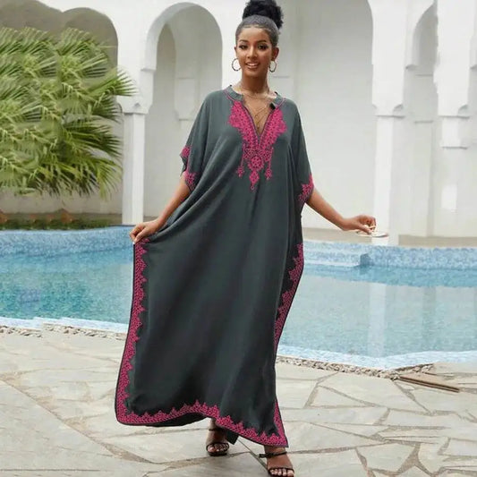Plus Size Embroidered Kaftan Swim Cover-Up plus-size-embroidered-kaftan-swim-cover-up-3206525