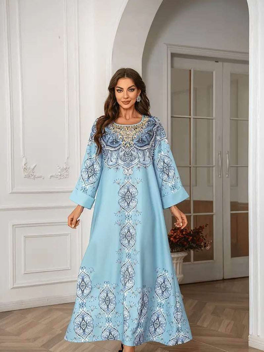 Printed Lace Abaya 4 printed-lace-abaya-6213454