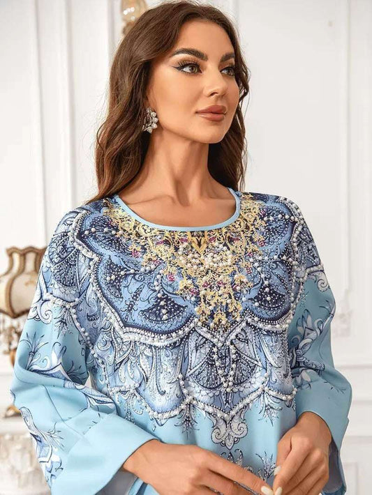 Printed Lace Abaya 4 printed-lace-abaya-5885464