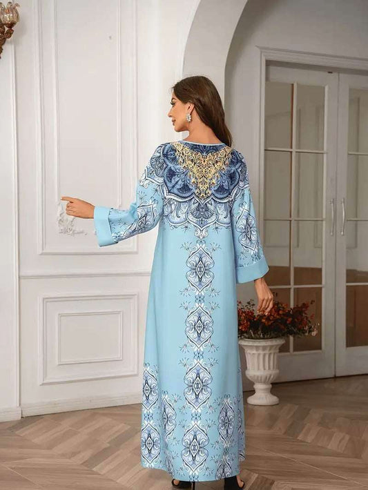 Printed Lace Abaya 4 printed-lace-abaya-8327931