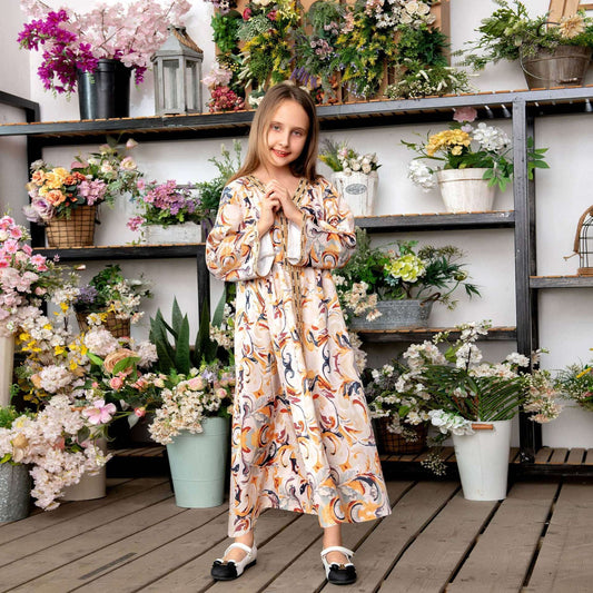 Printed Robe Mother And Daughter Abaya 0 printed-robe-mother-and-daughter-abaya-9935649