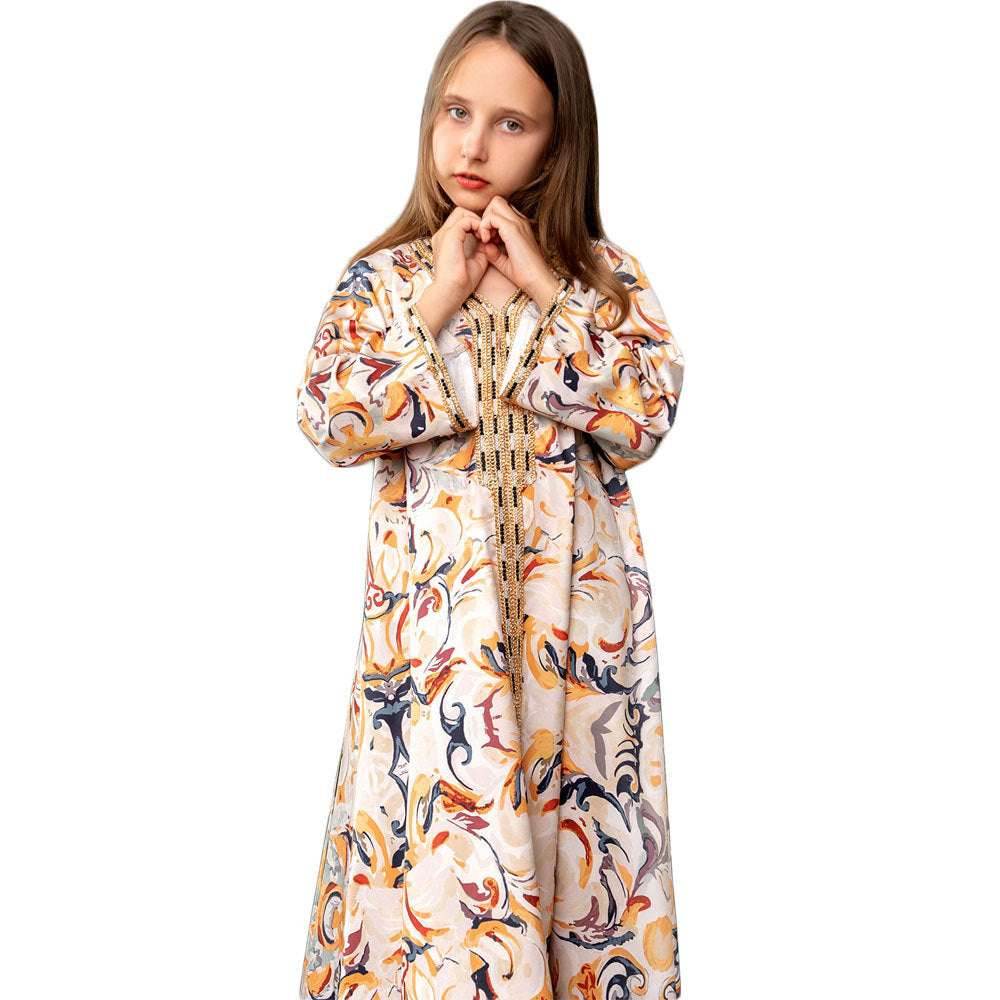 Printed Robe Mother And Daughter Abaya 0 printed-robe-mother-and-daughter-abaya-4056186