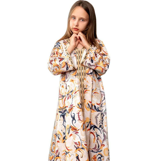Printed Robe Mother And Daughter Abaya 0 printed-robe-mother-and-daughter-abaya-4056186