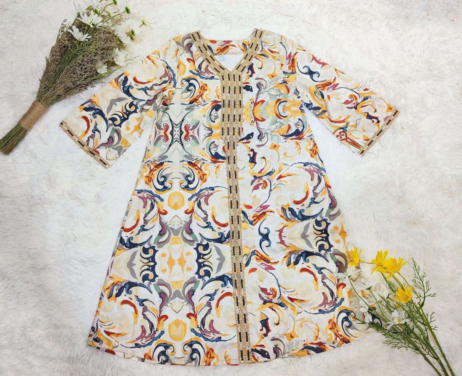 Printed Robe Mother And Daughter Abaya 0 printed-robe-mother-and-daughter-abaya-9211985