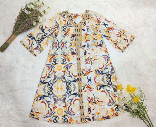Printed Robe Mother And Daughter Abaya 0 printed-robe-mother-and-daughter-abaya-9211985
