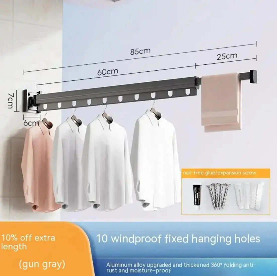 Retractable Aluminum Suction Cup Clothes Hanger retractable-aluminum-suction-cup-clothes-hangerfabaya-uk-5854613