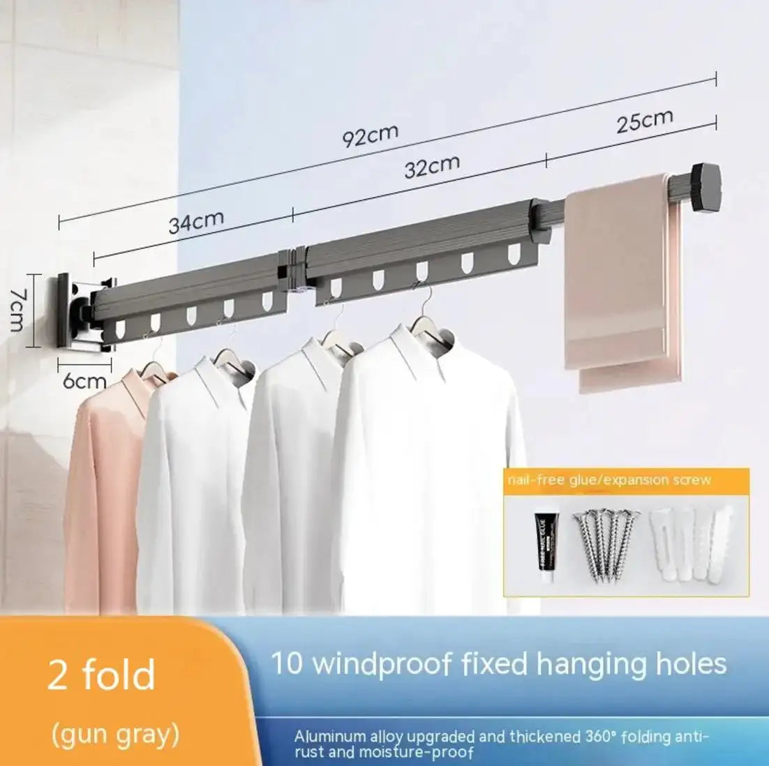 Retractable Aluminum Suction Cup Clothes Hanger retractable-aluminum-suction-cup-clothes-hangerfabaya-uk-9688441