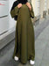 Silky Flare Sleeve Muslim Dress - Abaya Robe silky-flare-sleeve-muslim-dress-abaya-robe-9734692