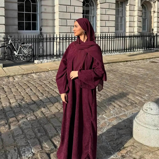 Winter Abaya Dress - Loose Fit 2025-muslim-winter-abaya-dress-loose-fit-9753578
