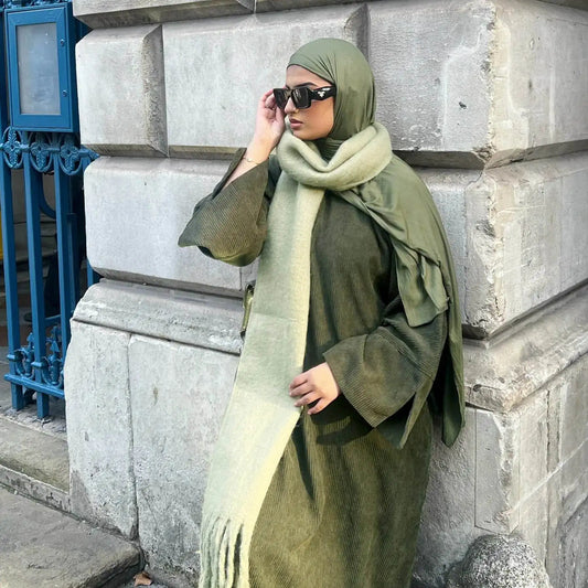 Winter Abaya Dress - Loose Fit 2025-muslim-winter-abaya-dress-loose-fit-5585481