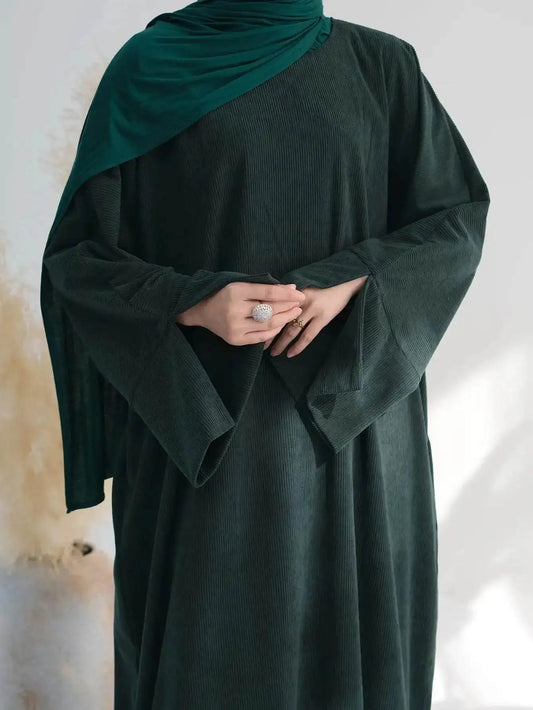Winter Abaya Dress - Loose Fit 2025-muslim-winter-abaya-dress-loose-fit-2130191