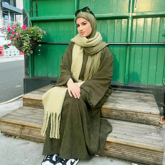 Winter Abaya Dress - Loose Fit 2025-muslim-winter-abaya-dress-loose-fit-7463922