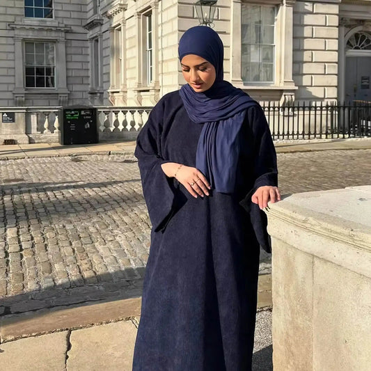 Winter Abaya Dress - Loose Fit 2025-muslim-winter-abaya-dress-loose-fit-2608380