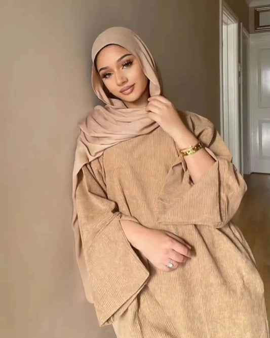 Winter Abaya Dress - Loose Fit 2025-muslim-winter-abaya-dress-loose-fit-8401198
