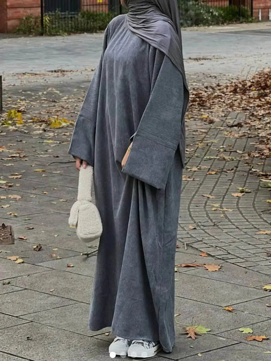 Winter Abaya Dress - Loose Fit 2025-muslim-winter-abaya-dress-loose-fit-2086368