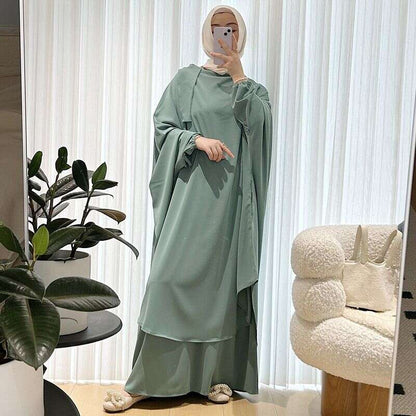 Women's Clothing Long Skirt Abaya Middle Eastern Women's Suit Large Size Dress - Fabaya UK Women's Clothing Long Skirt Abaya Middle Eastern Women's Suit Large Size Dress 1924667115706339328