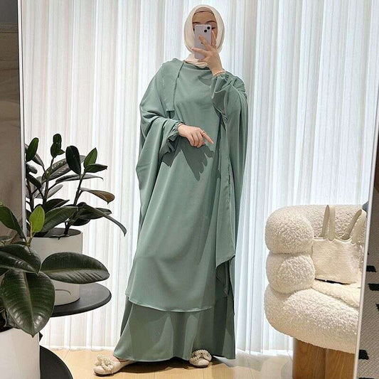 Women's Clothing Long Skirt Abaya Middle Eastern Women's Suit Large Size Dress - Fabaya UK Women's Clothing Long Skirt Abaya Middle Eastern Women's Suit Large Size Dress 1924667115706339328