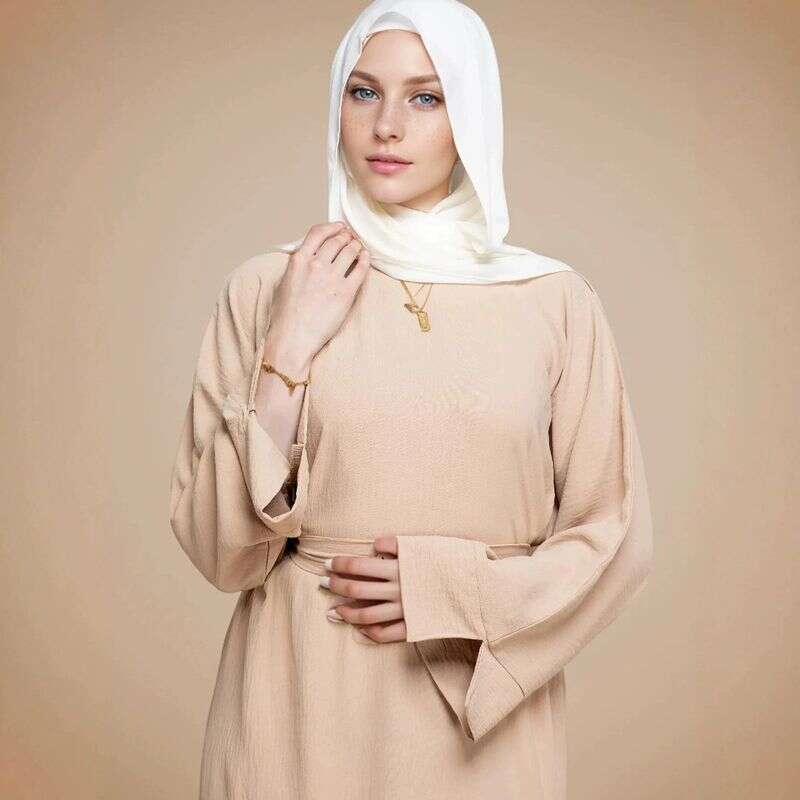 Women's Clothing New Style Solid Color Cuffs Slit Middle Eastern Muslim Clothing Long Skirt Fashionable And Elegant Blouse Dress Robe - Fabaya UK Women's Clothing New Style Solid Color Cuffs Slit Middle Eastern Muslim Clothing Long Skirt Fashionable And Elegant Blouse Dress Robe 1924664140313219072