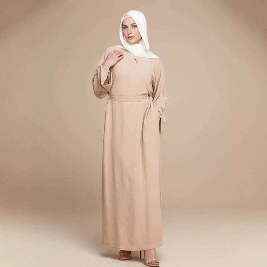Women's Clothing New Style Solid Color Cuffs Slit Middle Eastern Muslim Clothing Long Skirt Fashionable And Elegant Blouse Dress Robe - Fabaya UK Women's Clothing New Style Solid Color Cuffs Slit Middle Eastern Muslim Clothing Long Skirt Fashionable And Elegant Blouse Dress Robe 1924664137079410688