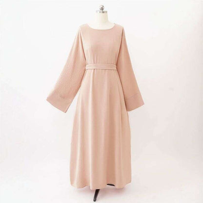 Women's Clothing New Style Solid Color Cuffs Slit Middle Eastern Muslim Clothing Long Skirt Fashionable And Elegant Blouse Dress Robe - Fabaya UK Women's Clothing New Style Solid Color Cuffs Slit Middle Eastern Muslim Clothing Long Skirt Fashionable And Elegant Blouse Dress Robe 1924664133824630784
